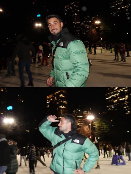 Durante la estadía, la pareja disfrutó de la pista de patinaje sobre hielo (Foto: Instagram @nicoocchiato)