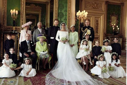 Durante la foto oficial de la boda del príncipe Harry y Meghan Markle, el 21 de mayo de 2018.