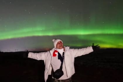 Durante la travesía fue testigo de la imponente aurora boreal