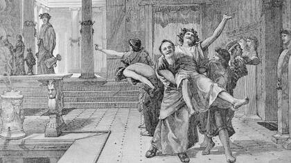 Durante las saturnales había una especie de cambio de roles: los hombres se vestían de mujeres y los amos se vestían de esclavos