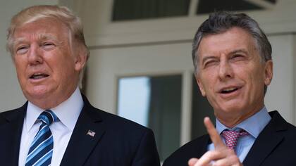 El presidente estadounidense Donald Trump junto a su par argentino Mauricio Macri.