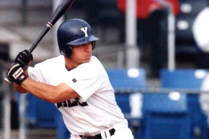 Durante su paso por Yale, DeSantis acumuló 156 hits, 11 jonrones y 152 partidos disputados entre 1998 y 2001