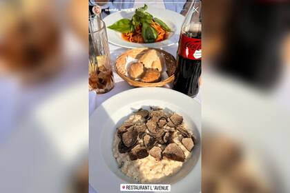 Durante su reciente visita a París, Wanda Nara degustó un risotto con trufas negras (Foto: Instagram)