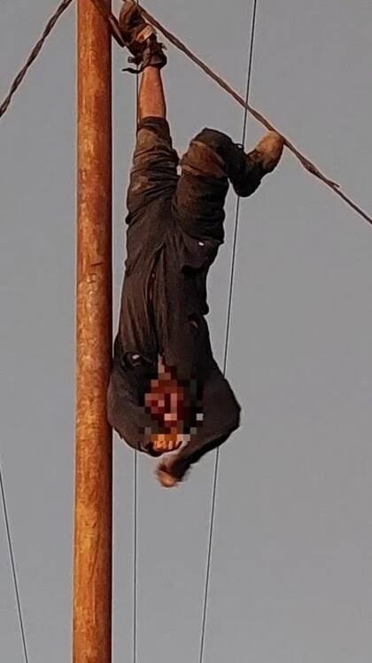 Durante tres horas el ladrón permaneció colgado. Tuvo que ser rescatado por los Bomberos Voluntarios de Rada Tilly.