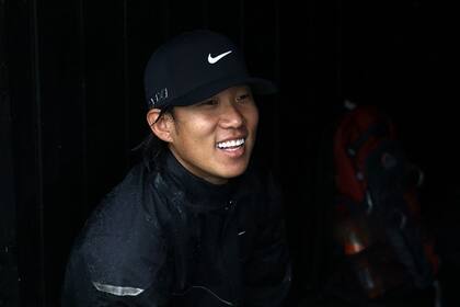 Durante una espera por lluvia en el British Open de 2011, en Royal St. George's, la sonrisa de Anthony Kim