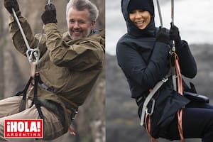 Durante una visita oficial a Suðuroy, la más austral de las islas Feroe, los Reyes de Dinamarca se atrevieron a desafiar las alturas e hicieron un descenso vertiginoso desde los acantilados.