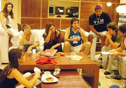 Dutrá, Tamagnini, Otero, Vadalá, Castro, Pachu Peña y Nino Dolce en "la casa más famosa"