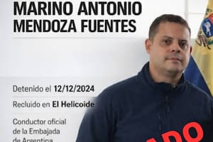 El régimen de Venezuela liberó a Marino Mendoza, el chofer de la Embajada argentina en Venezuela