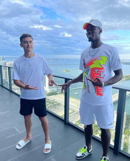 Dybala y Pogba se encontraron en Miami en plena Copa América y Eurocopa