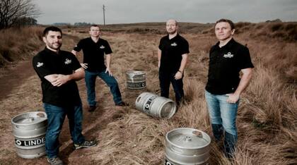 Eber Andriuolo, Martiniano Lopez, Dario Spavento y Hugo Abaca, socios de Lindenberg