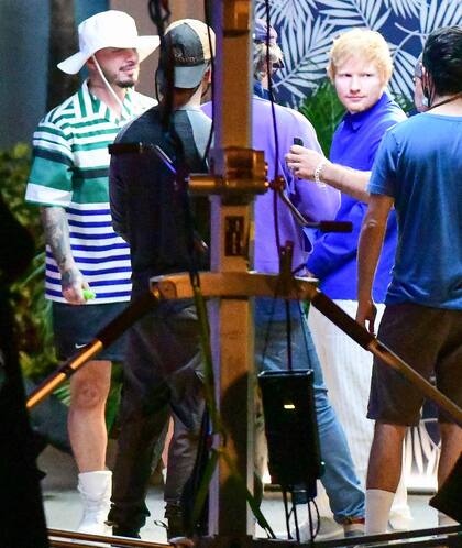 Ed Sheeran y J Balvin están grabando un videoclip juntos en Miami
