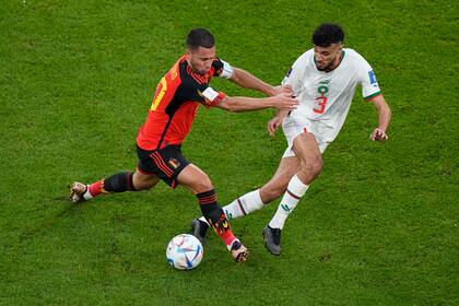 Eden Hazard, capitán belga, durante el partido ante Marruecos, en el que los europeos cayeron por 2-0 y complicaron su clasificación a octavos de final en Qatar 2022