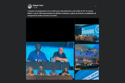 Edgardo Llano compartió imágenes de su participación de una conferencia del ITF en Cancún, México