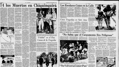 Edición de EL TIEMPO del 26 de noviembre de 1967 sobre el envenenamiento de Chiquinquirá