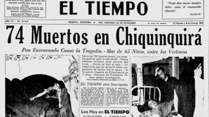 Edición de EL TIEMPO del 26 de noviembre de 1967 sobre el envenenamiento de Chiquinquirá