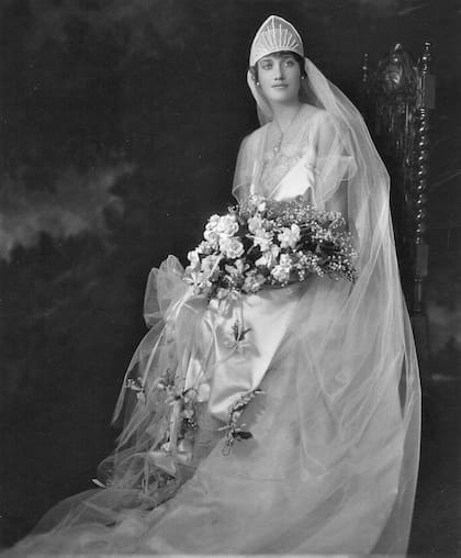 Edie Bouvier (Big Edie) en una foto de su boda en 1917