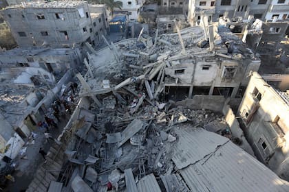 Edificios demolidos en Zawayda, en el centro de Gaza, el 30 de diciembre, en medio de una nueva ofensiva