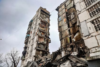 Edificios destruidos en Mariupol