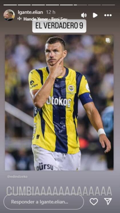 Edin Dzeko, jugador del Fenerbahçe que tiene la camiseta con el número 9