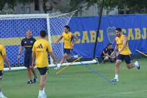 Edinson Cavani tuvo su primer entrenamiento con el grupo desde la llegada de Boca a Miami; fue este sábado, en la antesala de la tercera fecha