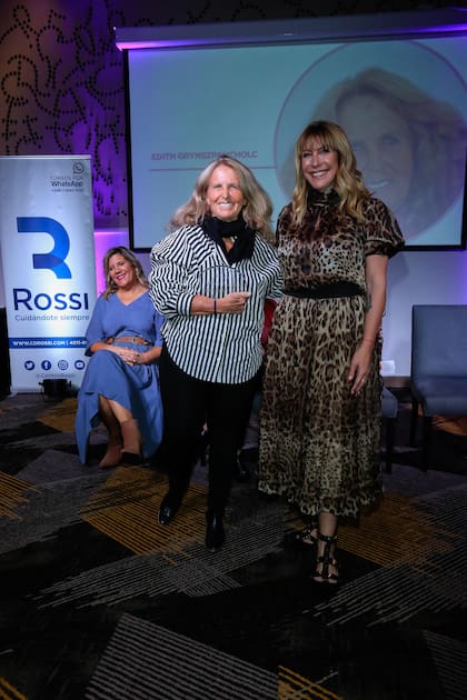 Edith Grynszpancholc, presidente de la Fundación Natali Flexer, y Amalia Amoedo