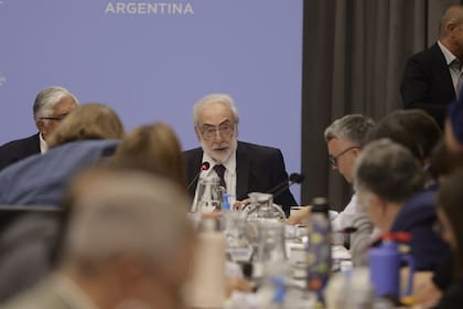 Eduardo Barcesat en una de las comisiones de la Cámara de Diputados, cuando fue invitado para disertar sobre el DNU 70/2023 de Milei