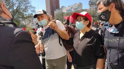 Eduardo Belliboni, referente del Polo Obrero y uno de los impulsores de la protesta