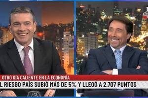Eduardo Feinmann se tentó con una humorada de Pablo Rossi en el pase de LN+