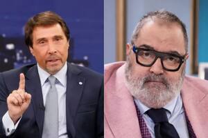 Eduardo Feinmann y Jorge Lanata, en el pase de Radio Mitre
