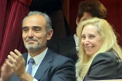 Eduardo "Lule" Menem y Karina Milei