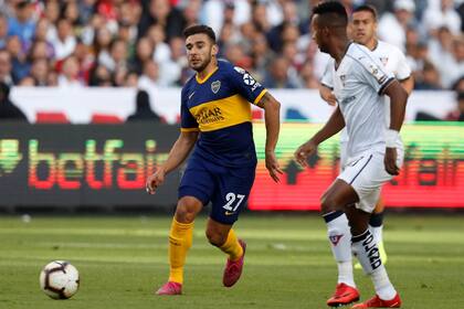 Eduardo Salvio, en acción en los primeros minutos del partido