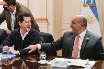 Eduardo "Wado" de Pedro y Juan Manzur en reunión de gabinete