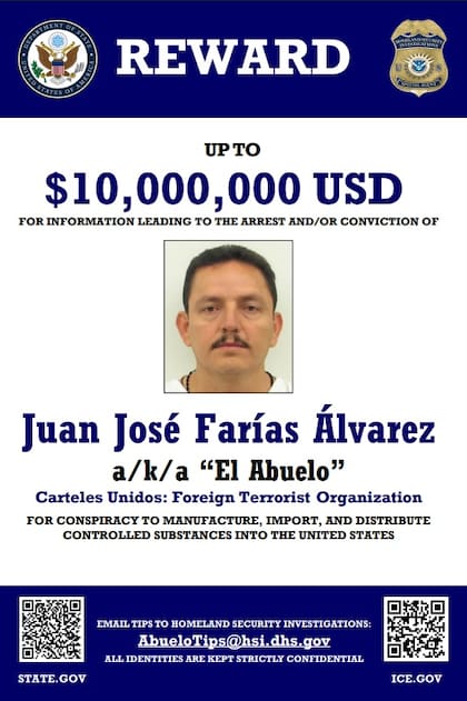 EE.UU. ofreció una recompensa de US$10 millones a cambio de información sobre "El Abuelo" (U.S. Department of State)