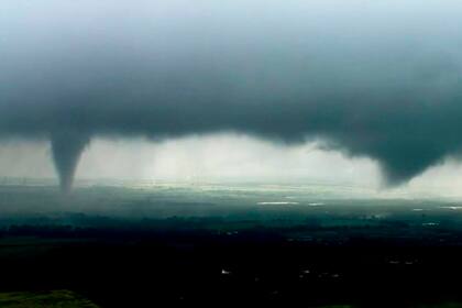 Vista del feroz tornado