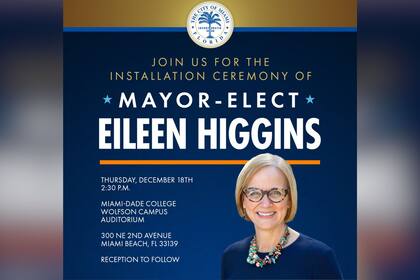 Eileen Higgins asume como alcaldesa de Miami el jueves 18 de diciembre
