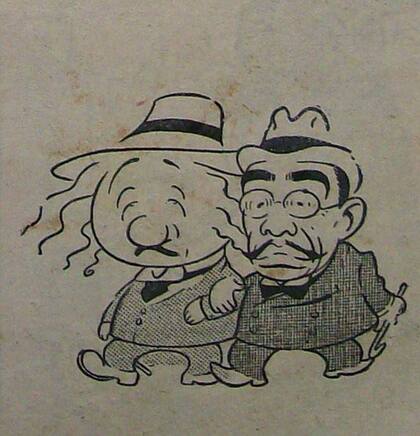 Einstein y Lugones. El escritor fue uno de los que impulsó su visita a la Argentina.