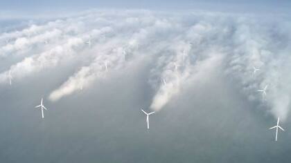 Ejemplo de instalación de generadores eólicos offshore