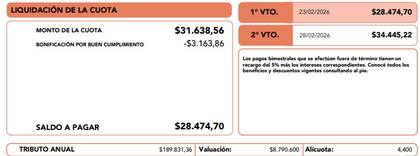 Ejemplo del aumento de patente de un Volkswagen Gol Trend 2012 cinco puertas