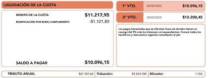 Ejemplo del aumento de patente de un Volkswagen Gol Trend 2012 cinco puertas