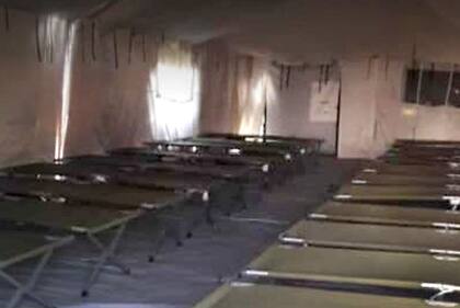 Todo listo en las carpas de la Brigada de Monte III, de Resistencia, por si es requerida la asistencia del Ejército ante el avance del coronavirus