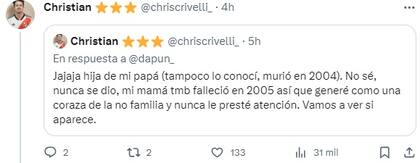 El contó por qué nunca conoció a su hermana