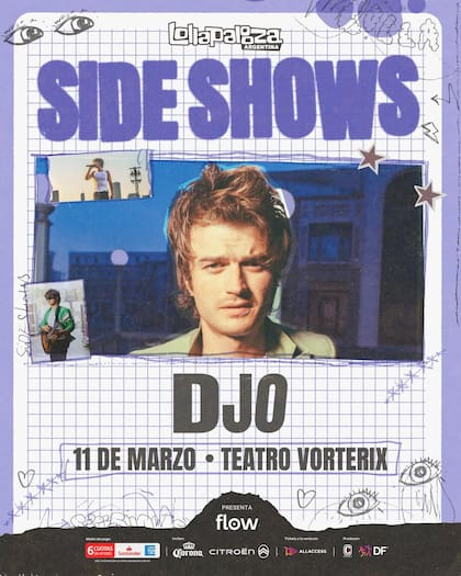 El 11 de marzo de 2026 Djo tocará en el Teatro Vorterix; el 13 de marzo se presentará en vivo en el Lollapalooza (Foto: Instagram @lollapaloozaar)