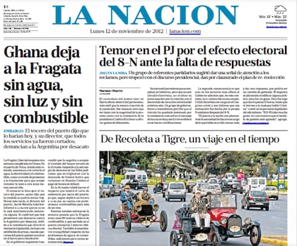 El 12 de noviembre de 2012, Ghana amenazaba a la fragata con cortarle la luz, el agua y el combustible.