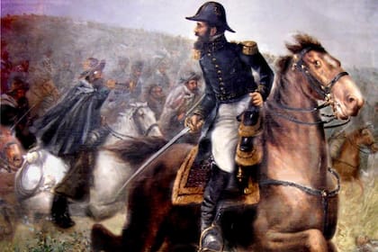 El 17 de junio se celebra con un feriado el Paso a la Inmortalidad de Martín Miguel de Güemes, prócer de la Independencia (En foto: "El Gral. Güemes y sus Gauchos" Óleo sobre tela de D. Bourrelly - Francia 1922)