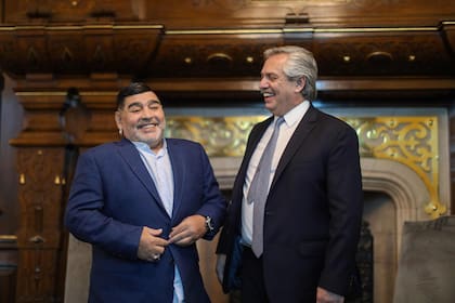 El 26 de diciembre de 2019 Alberto Fernández recibió a Diego Maradona en su despacho