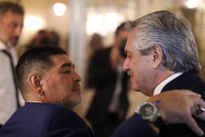 El 26 de diciembre de 2019 Alberto Fernández recibió a Diego Maradona en su despacho