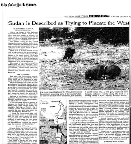 El 26 de marzo de 1993 The New York Times publicó la imagen para ilustrar un artículo de Donatella Lorch 
