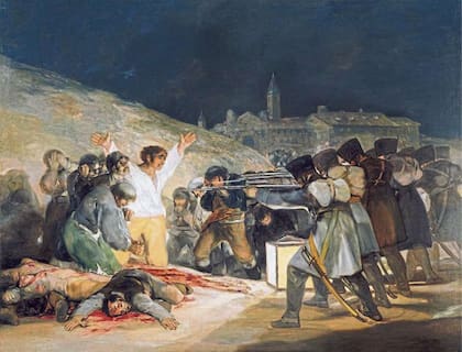 El 3 de mayo en Madrid o los fusilamientos (1814) Este monumental óleo registra el fusilamiento de españoles a manos del ejército francés y el comienzo de la guerra contra Napoleón. Fue restaurado en 2008.