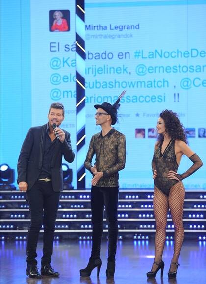 El Cuba, entre dos grandes: Tinelli y Mirtha