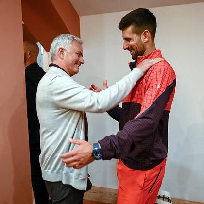 El abrazo entre José Mourinho y Nole Djokovic